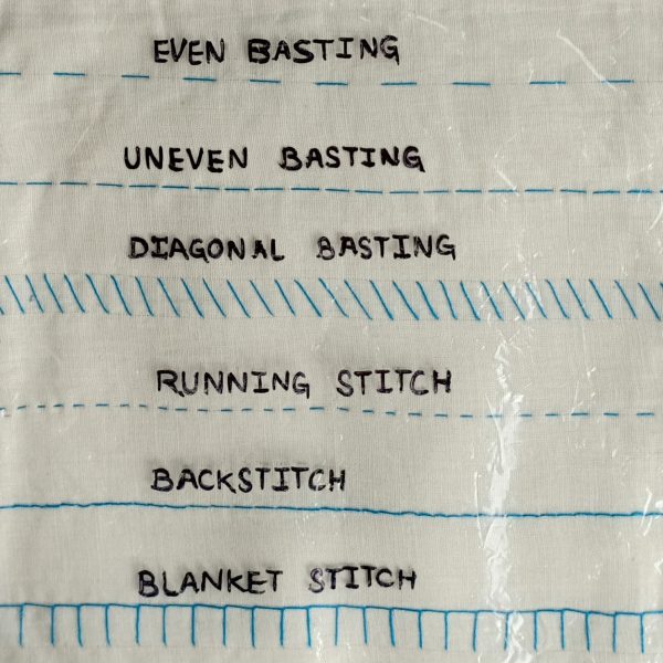 basting stitch example