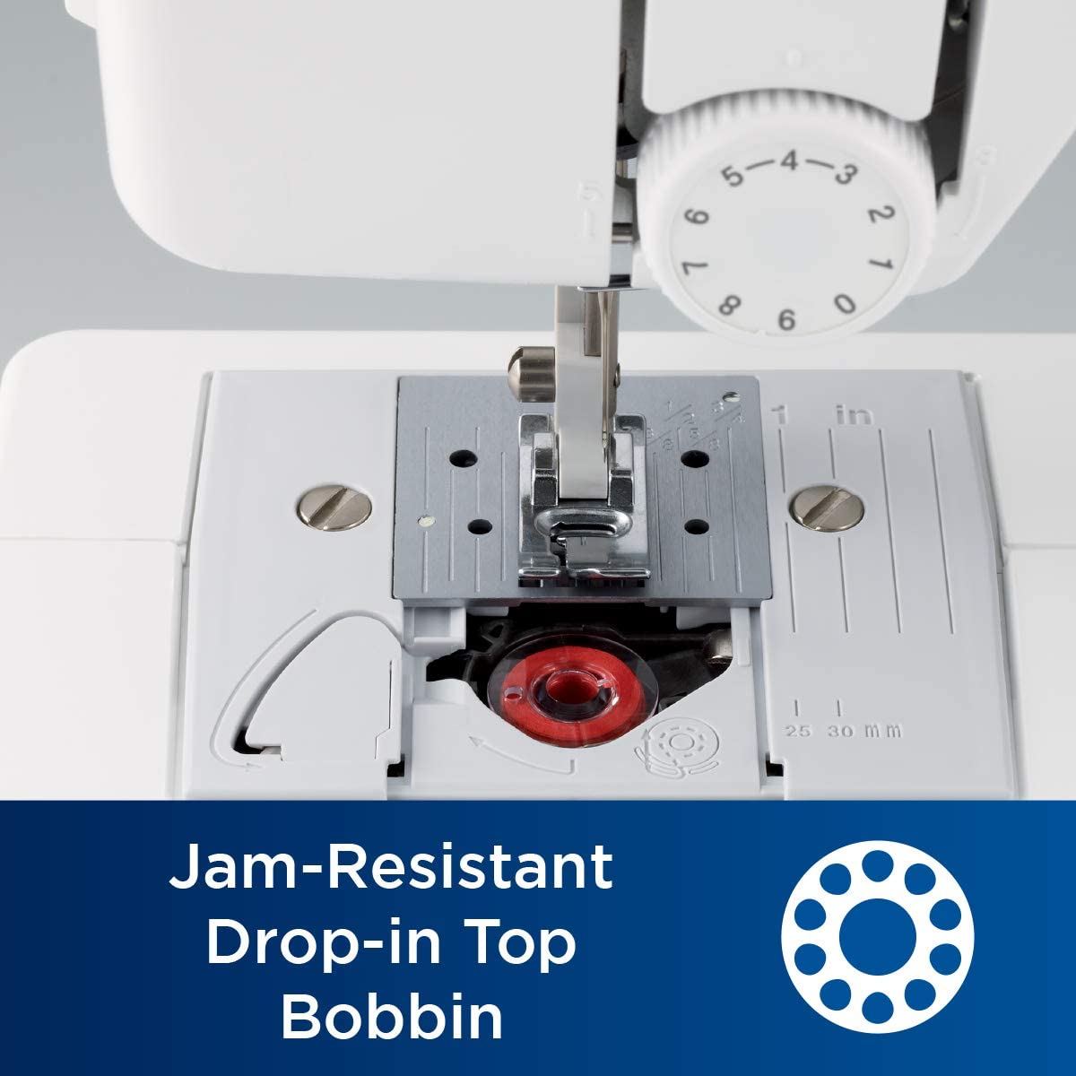 Jam-Resistant Drop-in Top Bobbin