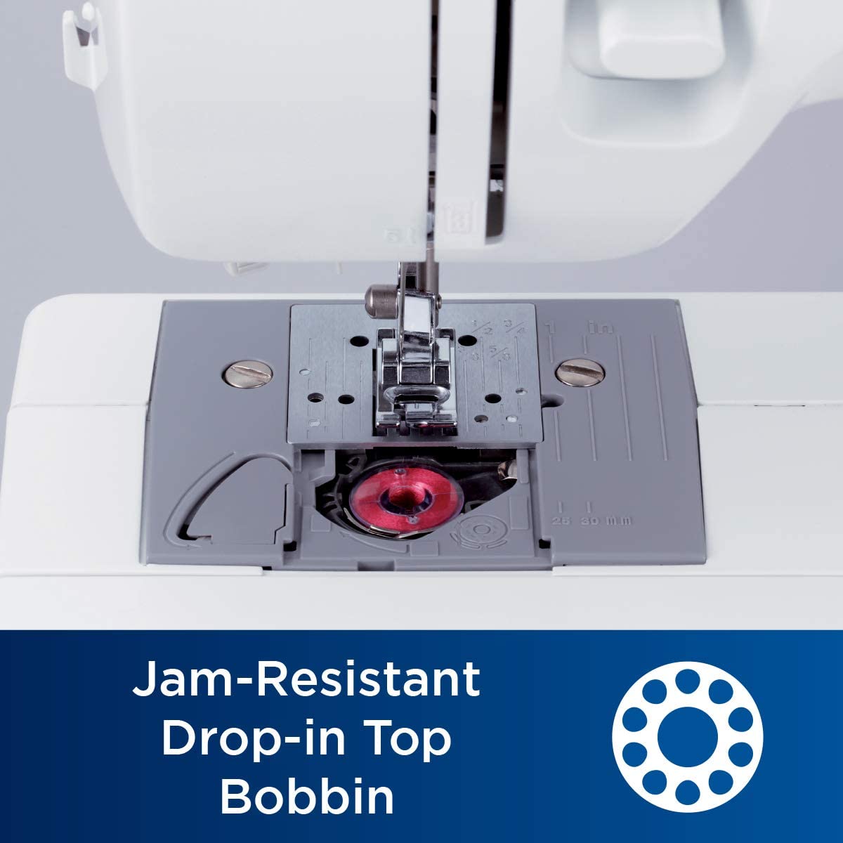 Jam-Resistant Drop-in Top Bobbin