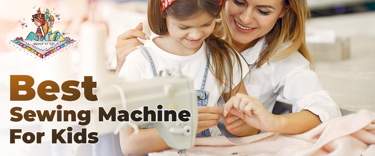 Mum and daughter with a sewing machine