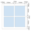 Dimensions Cadre Simple - 4 Coupons