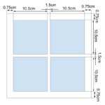 Dimensions Cadre Simple - 4 Coupons