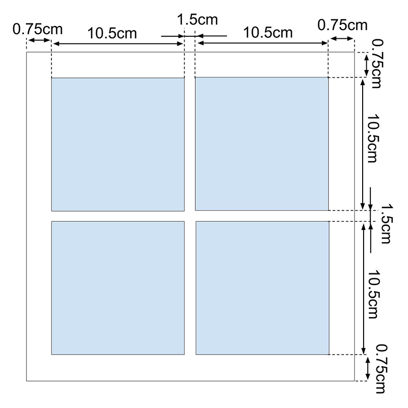 Dimensions Cadre Simple - 4 Coupons