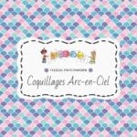 Tissus Coquillages Arc-en-Ciel by QuiltNCo