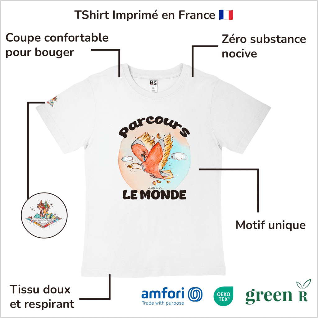 Avantages du T-Shirt pour garçon "Parcours le Monde"