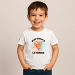 Photo en studio du TShirt pour garçon "Parcours le monde"