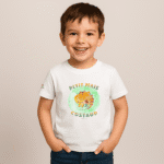 Photo en studio du TShirt pour garçon "Petit Mais Costaud" Vert
