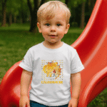 Photo dans le parc du TShirt pour garçon "Calinosaure"