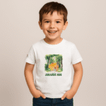 Photo en studio du TShirt pour garçon "Jurassic Hug"
