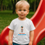 Photo dans le parc du TShirt pour garçon "Petit Cœur, Grand Rêveur"