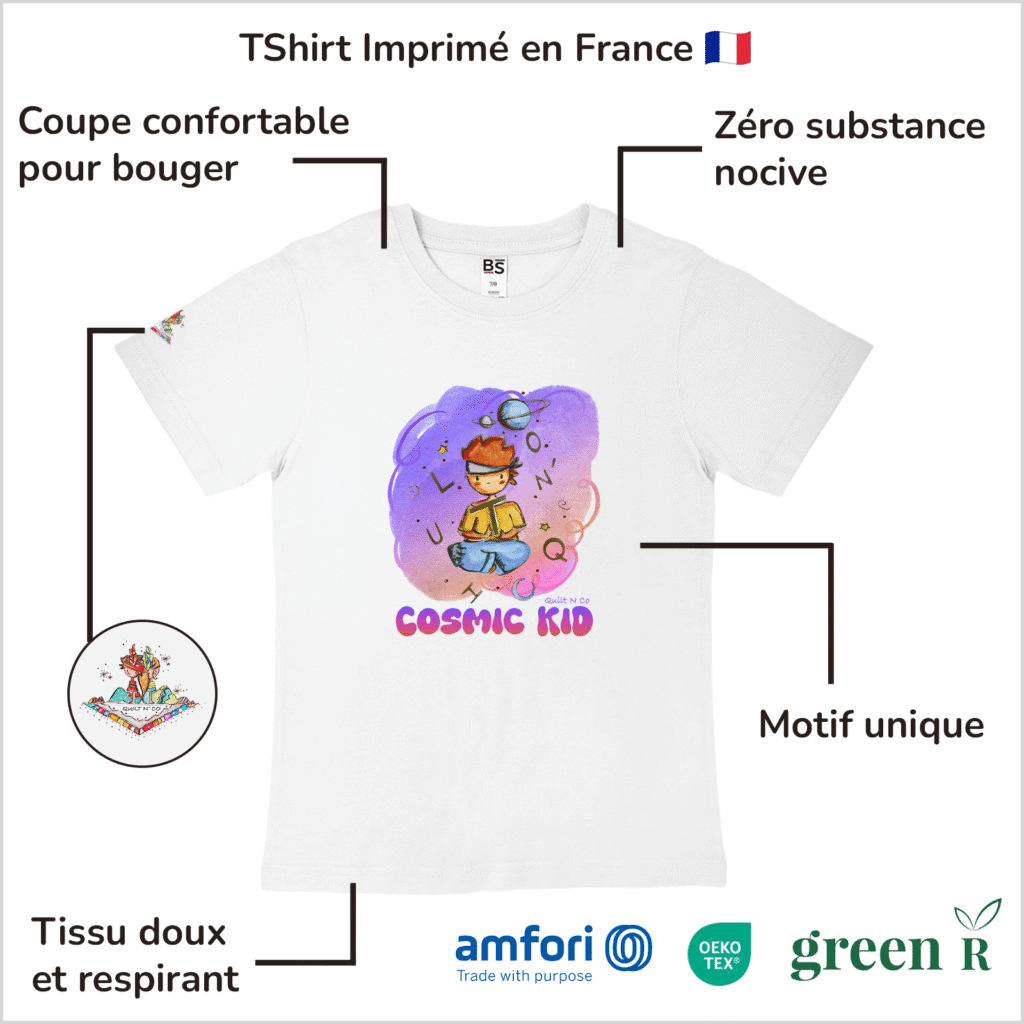 Avantages du T-Shirt pour garçon "Cosmic Kid" Violet