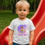 Photo dans le parc du TShirt pour garçon "Cosmic Kid" Violet