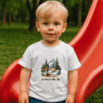 Photo dans le parc du TShirt pour garçon "Je Veille sur Toi"