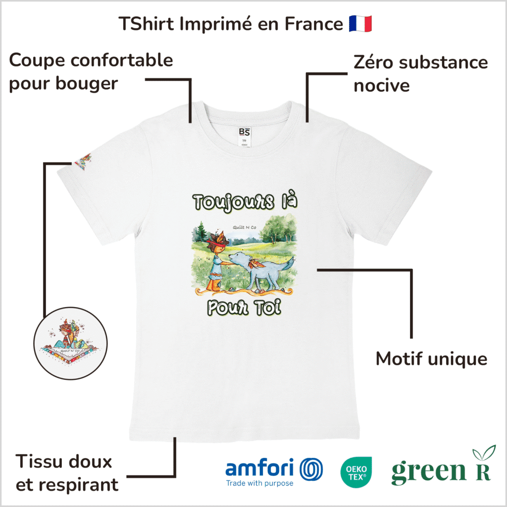 Avantages du T-Shirt pour garçon "Toujours là pour Toi"