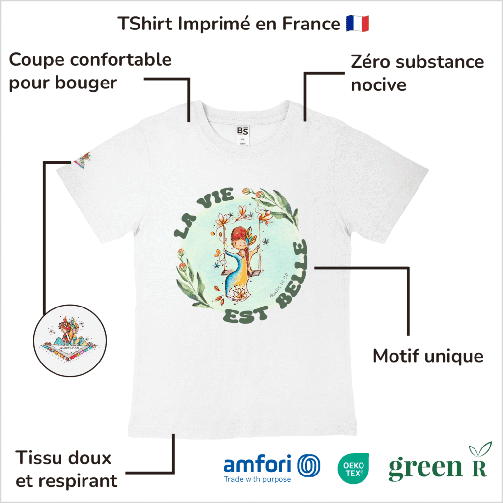 Avantages du T-Shirt pour fille "La Vie Est Belle"