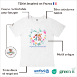 T-Shirt Fille 100% Cotton - "L'amour Fleurit Ici"