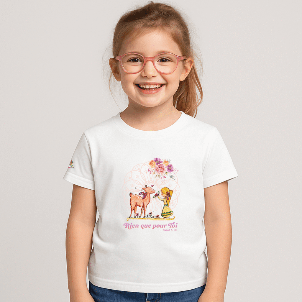 Photo en studio du TShirt pour fille "Rien Que Pour Toi"