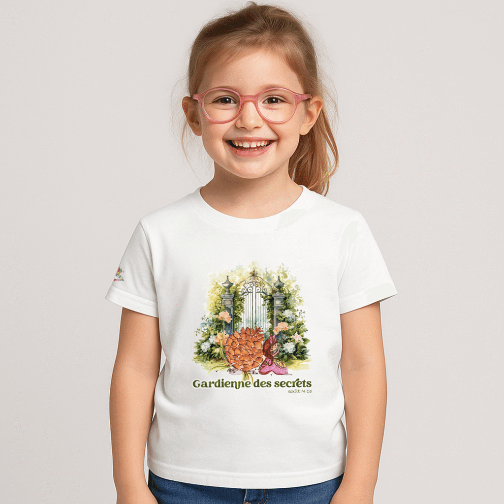 Photo en studio du TShirt pour fille "Petit Souffle d'Automne"