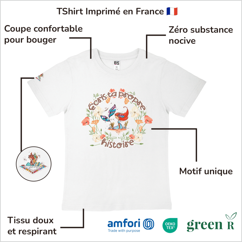 Avantages du T-Shirt pour fille "Ecris Ta Propre Histoire"