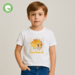 Photo en studio du TShirt Bio pour garçon "Câlinosaure"
