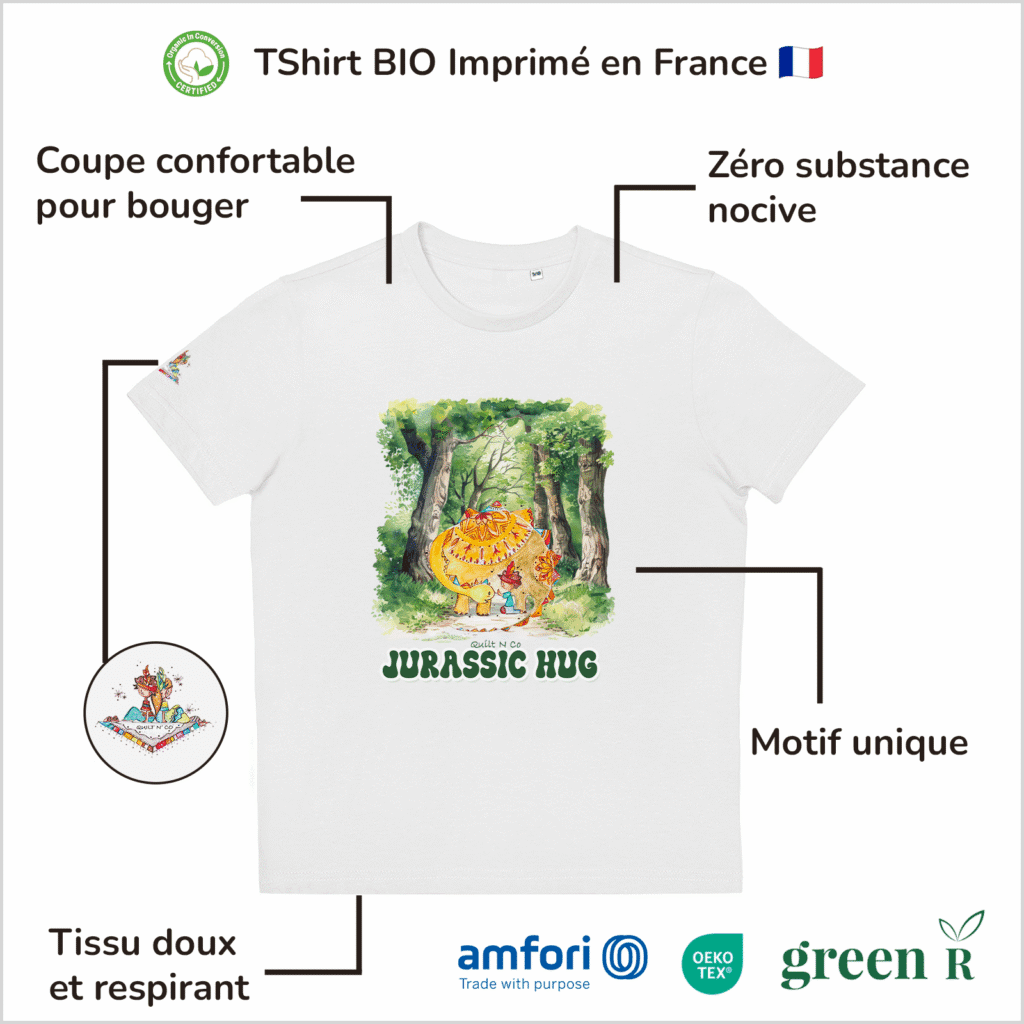 T-Shirt Bio pour garçon "Jurassic Hug"