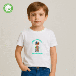Photo en studio du TShirt Bio pour garçon "Mon Doudou, Mon Meilleur Ami"
