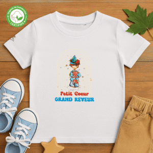 TShirt Garçon Bio - "Petit Cœur, Grand Rêveur"