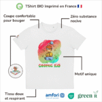 T-Shirt Bio pour garçon "Cosmic Kid" Arc-en-ciel