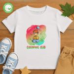 TShirt Garçon Bio - "Cosmic Kid" Arc-en-ciel