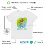 T-Shirt Bio pour garçon "Cosmic Kid" Vert