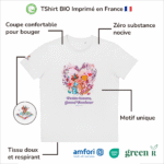 T-Shirt Bio pour fille "Petits Cœurs, Grand Bonheur"