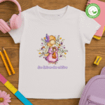 TShirt fille Bio - "La Reine des Câlins"