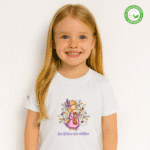 Photo en studio du TShirt Bio pour fille "La Reine des Câlins"