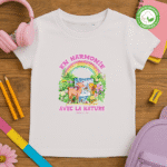 TShirt fille Bio - "En Harmonie avec La Nature"