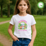 Photo dans le parc du TShirt Bio pour fille "En Harmonie avec La Nature"