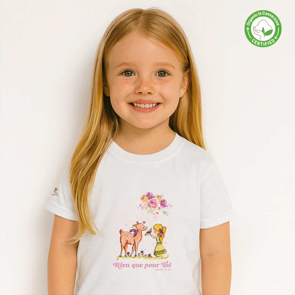 Photo en studio du TShirt Bio pour fille "Rien Que Pour Toi"