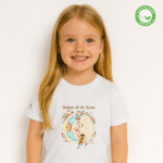 Photo en studio du TShirt Bio pour fille "Enfant de La Lune"