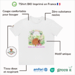 T-Shirt Bio pour fille "Mon Jardin Secret"