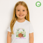 Photo en studio du TShirt Bio pour fille "Mon Jardin Secret"