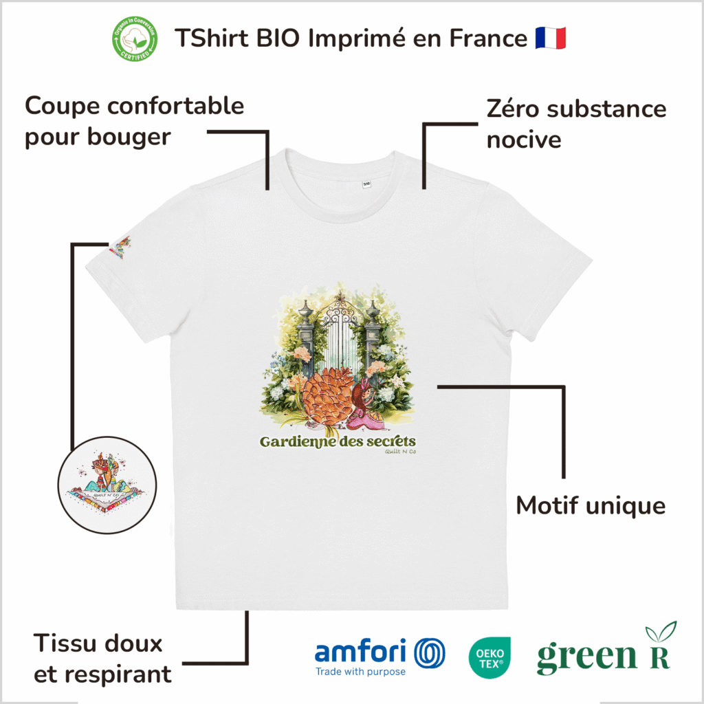 T-Shirt Bio pour fille "Gardienne des Secrets"