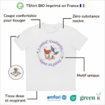 T-Shirt Bio pour fille "Libre Comme Une Plume"