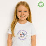 Photo en studio du TShirt Bio pour fille "Libre Comme Une Plume"