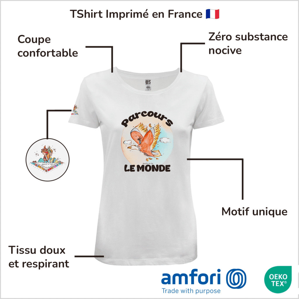 T-Shirt Femme "Parcours Le Monde"