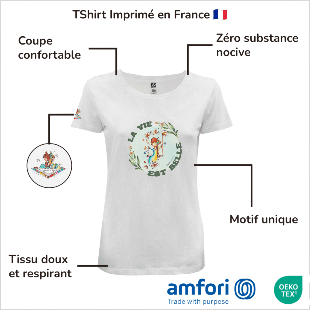 T-Shirt Femme "La Vie Est Belle"