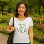 Photo dans le parc du TShirt Femme "La Vie Est Belle"