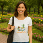 Photo dans le parc du TShirt Femme "Amis pour la Vie"