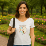 Photo dans le parc du TShirt Femme "Enfant de La Lune"