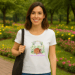 Photo dans le parc du TShirt Femme "Mon Jardin Secret"