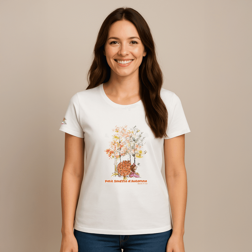 Photo en studio du TShirt Femme "Petit Souffle d'Automne"