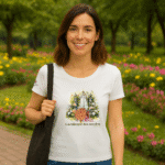 Photo dans le parc du TShirt Femme "Gardienne des Secrets"